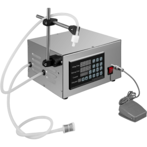 Semi-automatic digital liquid filling machine, 5 to 1000 ml, with bottle counter, Devi Industries